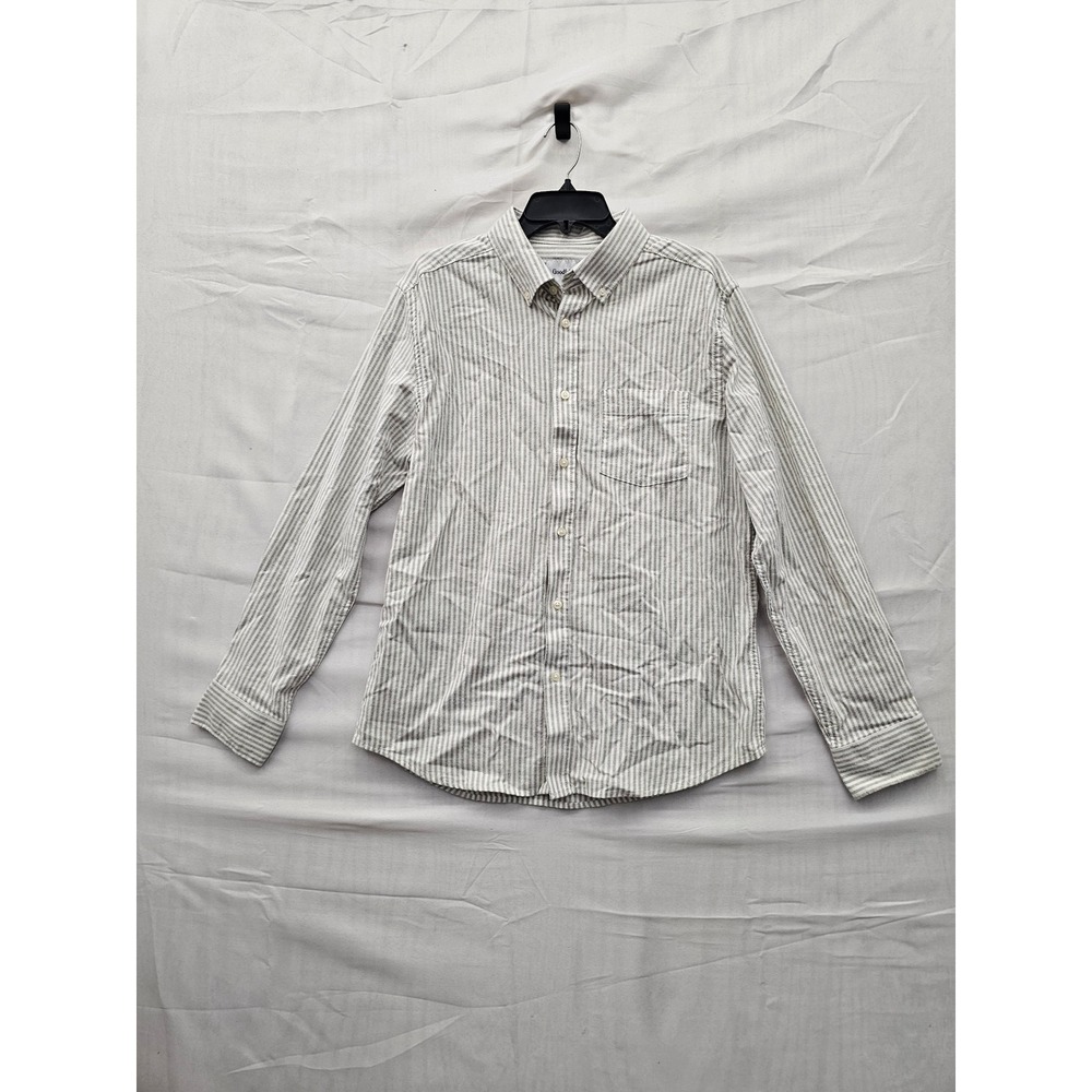 Goodfellow & Co Mens Oxford Button-Up White Cotton Blend Casual Size‎ Medium